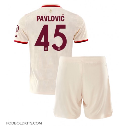 Bayern Munich Aleksandar Pavlovic #45 Tredje sæt Børn 2024-25 Kortærmet (+ Korte bukser)